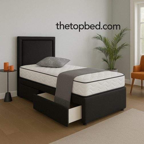 Single Sky Divan Bed with Mattress, Headboard & Storage Drawers – 2FT6/3FT | Kids & Adults - Image 2