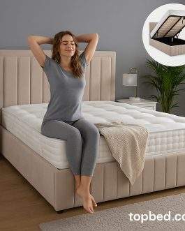 TheTopBed LUXURY OTTOMAN STORAGE PANEL BED – PLUSH VELVET UPHOLSTERED FRAME (DOUBLE & KING SIZE)