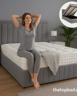TheTopBed LUXURY OTTOMAN STORAGE PANEL BED – PLUSH VELVET UPHOLSTERED FRAME (DOUBLE & KING SIZE)