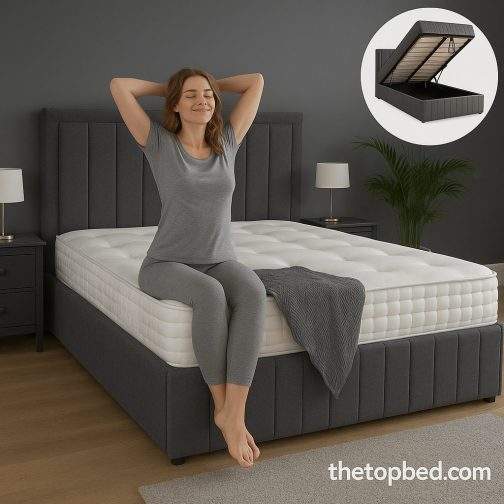 TheTopBed LUXURY OTTOMAN STORAGE PANEL BED – PLUSH VELVET UPHOLSTERED FRAME (DOUBLE & KING SIZE) - Image 3