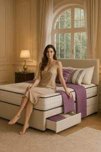 Orthopaedic Divan Bed Set with Memory Foam Mattress & Headboard – Multiple Sizes, Colours & Storage Options Available (white)