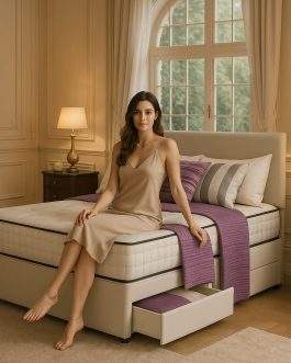 Orthopaedic Divan Bed Set with Memory Foam Mattress & Headboard – Multiple Sizes, Colours & Storage Options Available (white)