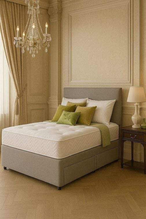 The Top Bed MEMORY FOAM DIVAN BED SET WITH MATTRESS AND HEADBOARD – 3FT, 4FT6 Double, 5FT King - Image 3