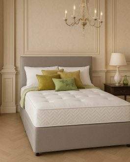 The Top Bed MEMORY FOAM DIVAN BED SET WITH MATTRESS AND HEADBOARD – 3FT, 4FT6 Double, 5FT King