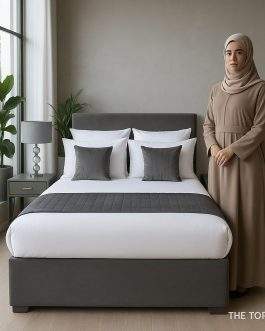 The Top Bed Charcoal Grey Divan Base Wrap Valance – Single, Double, King & Superking Sizes