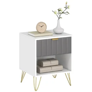 Modern Bedside Drawers Cabinet with Storage – White