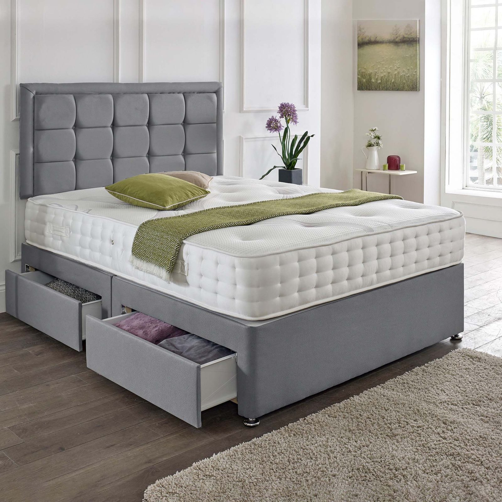 Dallas Headboard Divan Set – Sophisticated Style & Long-Lasting Support