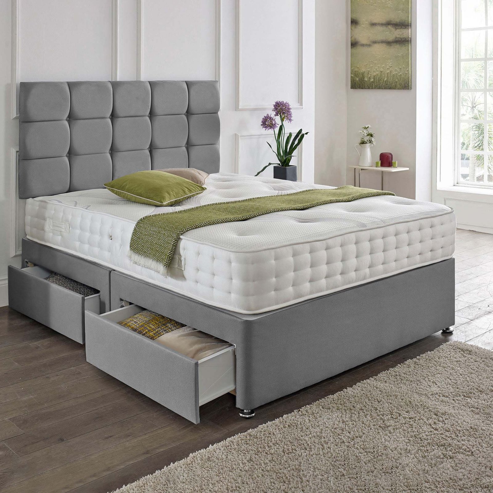 Rio Headboard Divan Set | Modern Comfort & Optional Storage