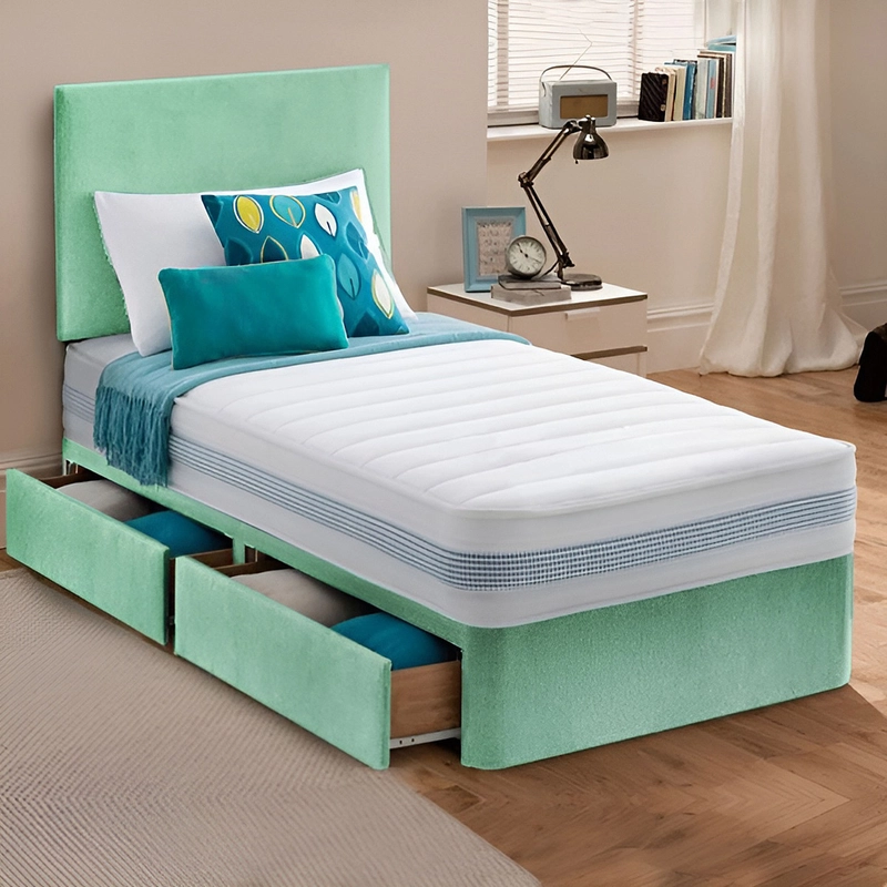 Single Divan Bed Set – Luxury Upholstery, Tailored Mattress & Optional Storage - Image 2