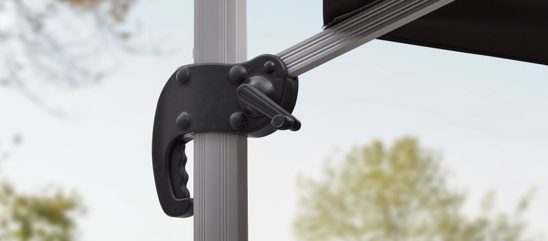 3.5M Cantilever Parasol – Soft Grey - Image 3