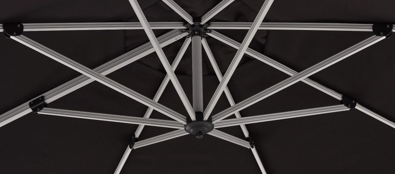 3.5M Cantilever Parasol – Soft Grey - Image 2