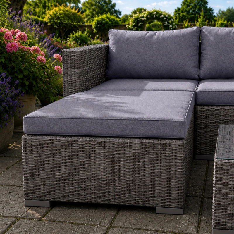 4-Piece Modular Rattan Outdoor Lounge Ensemble - Image 2