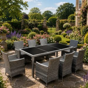 8-Piece Outdoor Al Fresco Dining Ensemble