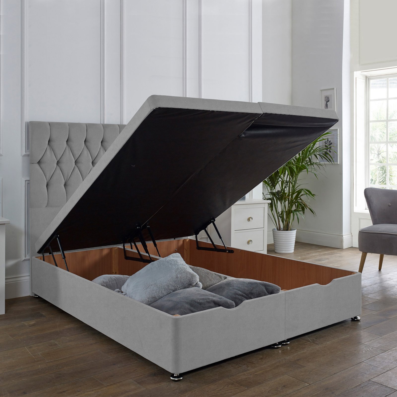 Albans Ottoman End Lift Storage Divan Bed – Industrial Strength & Luxury Design - Image 2