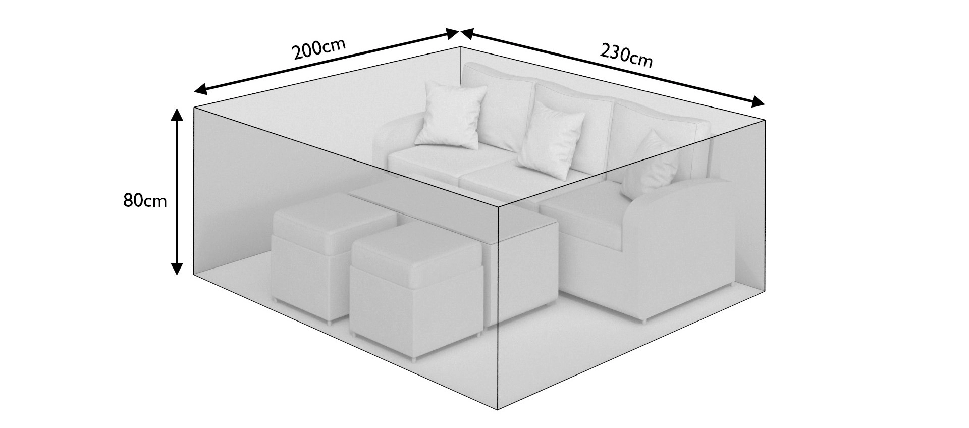 All-Weather Small Sofa Set Cover