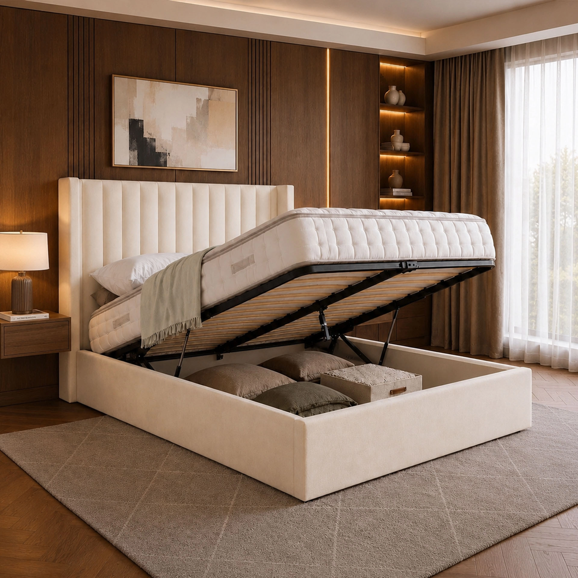 Alura Ottoman Storage Bed – Grand Luxury Silhouette & Heavy-Duty Gas-Lift Utility - Image 2