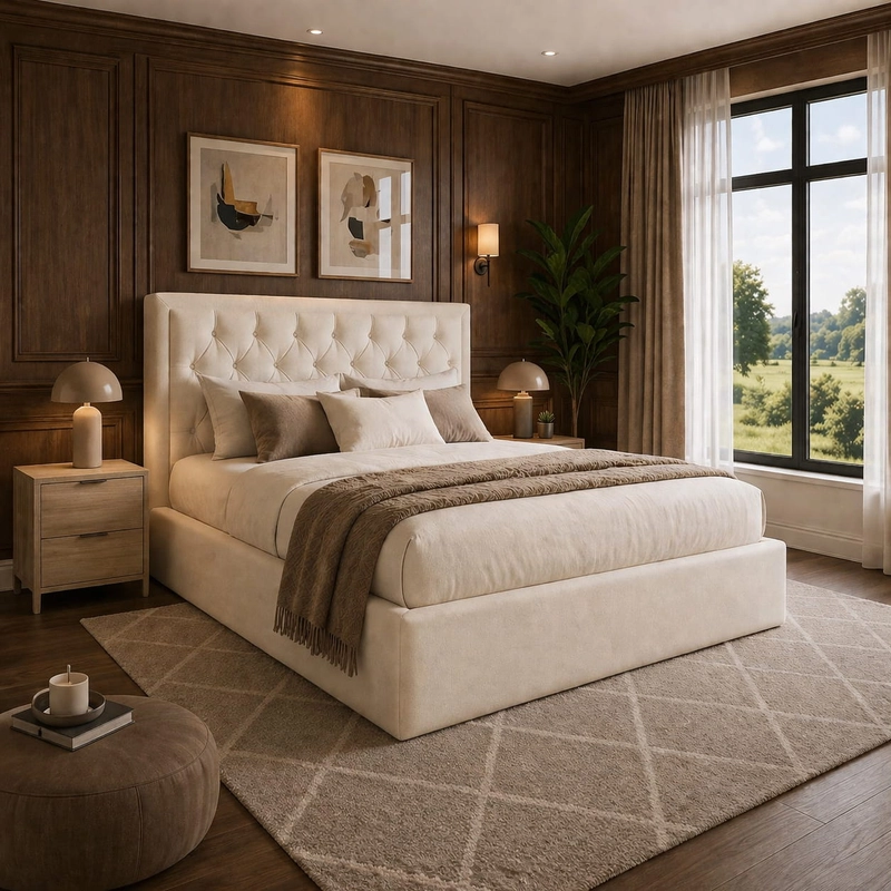 Aurea Ottoman Storage Bed – Refined Contemporary Elegance & Heavy-Duty Hydraulic Storage - Image 2