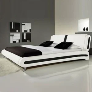Florence Bed Frame – High-Contrast Monochromatic Styling & Robust Hardwood Engineering