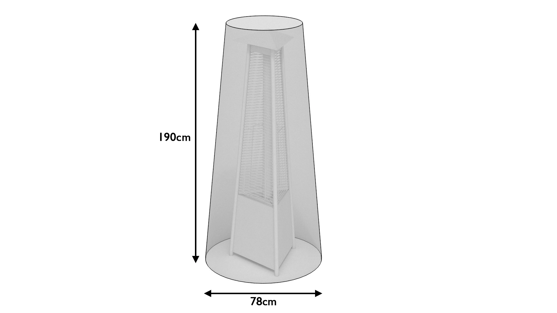 Heavy-Duty All-Weather Pyramid Patio Heater Cover
