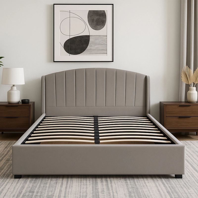 Isabelle Upholstered Ottoman Bed – Tailored Damask Styling & Heavy-Duty Gas-Lift Storage - Image 3