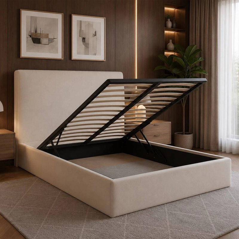 Kairo Ottoman Storage Bed – Sleek Modern Aesthetics & Heavy-Duty Gas-Lift Utility - Image 2
