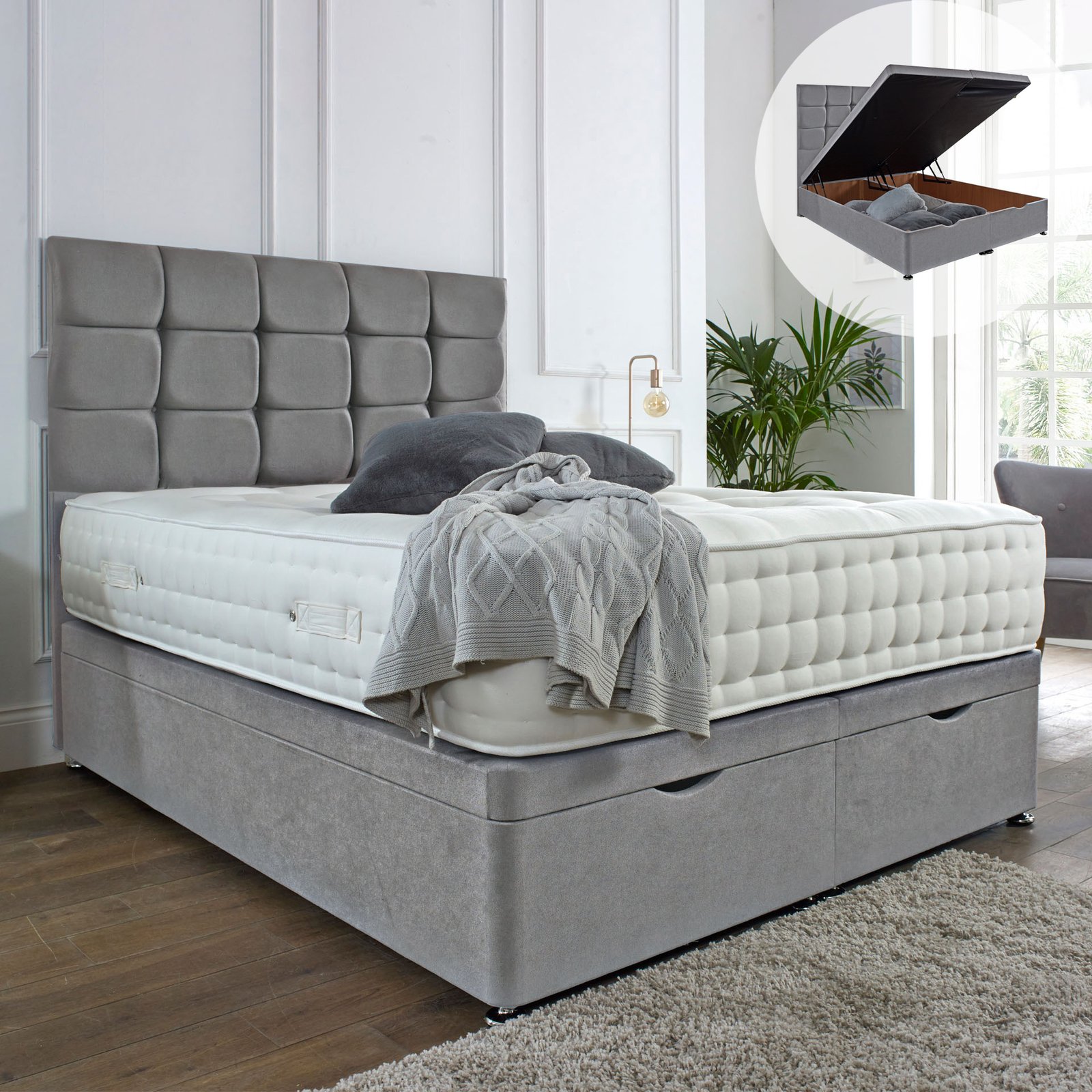 Kensington Ottoman End Lift Storage Divan Bed – Smart Living & Heavy-Duty Design