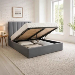 Liora Ottoman Storage Bed – Contemporary Tailoring & Heavy-Duty Gas-Lift Utility