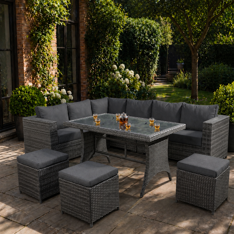 Luxury 8-Seater L-Shaped Corner Dining & Lounging Set - Image 2