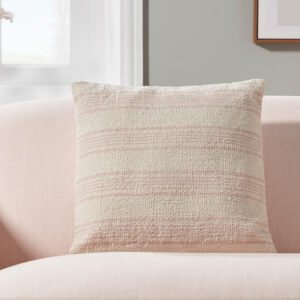 Pink Striped Outdoor Cushion (45x45cm)