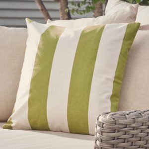 Porth Fern Wide Stripe Outdoor Cushion (45x45cm)