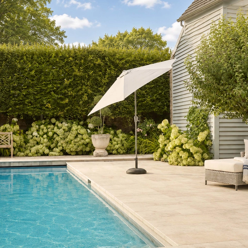 Premium Light Grey Table Parasol - Image 5