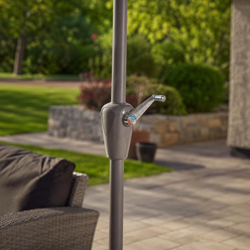 Premium Light Grey Table Parasol - Image 2