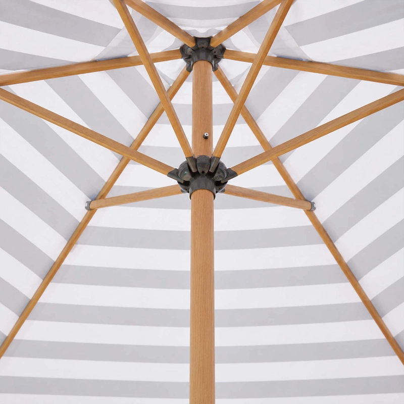 Premium Navy Stripe Table Parasol - Image 2