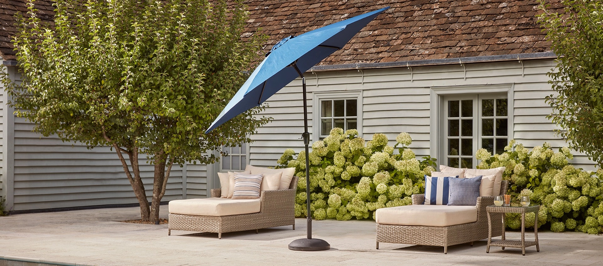 Premium Navy Table Parasol