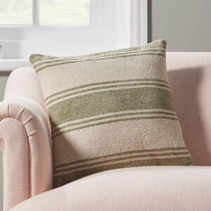 Sage Striped Outdoor Cushion (45x45cm)