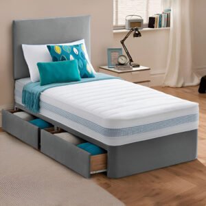 Single Divan Bed Set – Luxury Upholstery, Tailored Mattress & Optional Storage