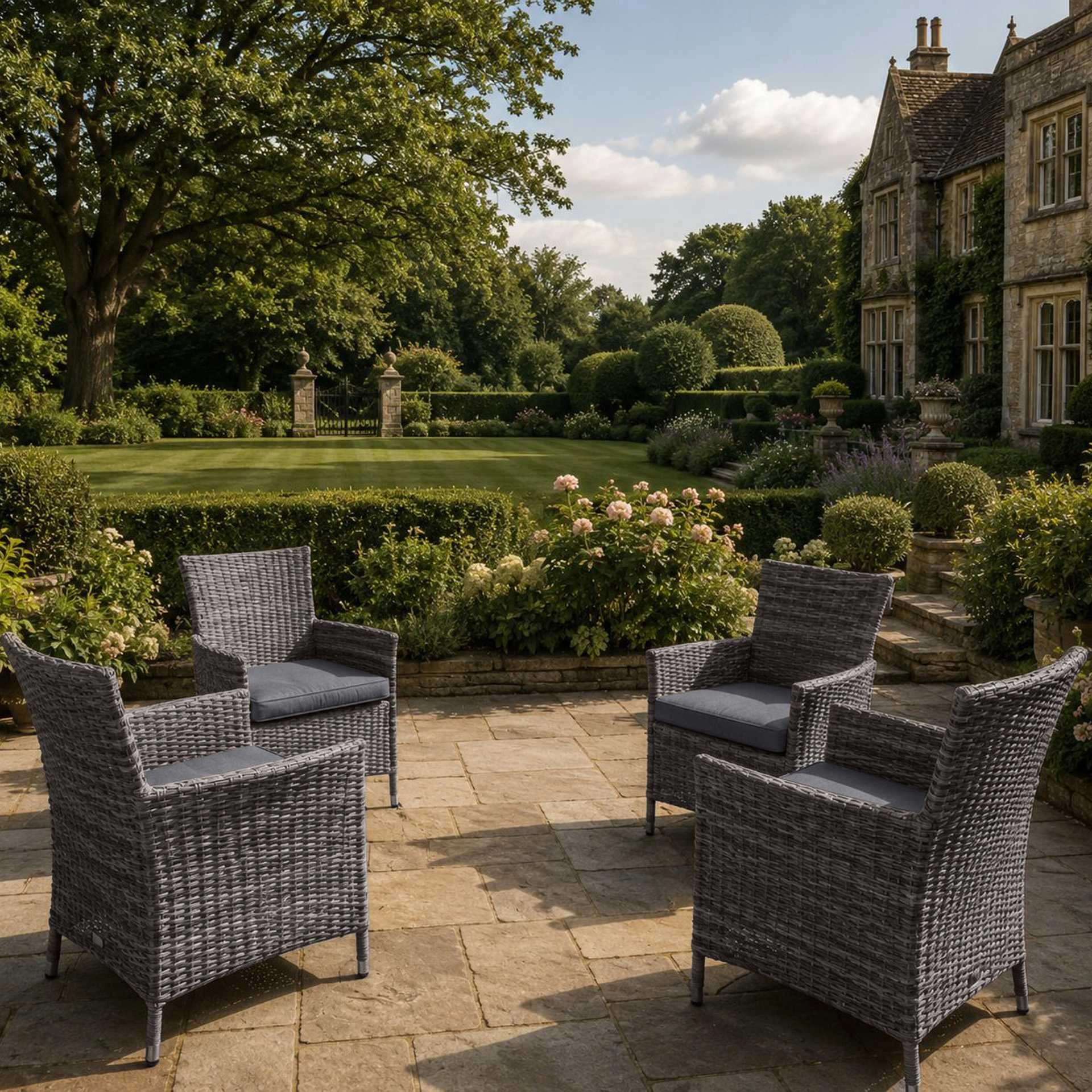 The Aria Premium All-Weather Woven Patio Dining Chairs