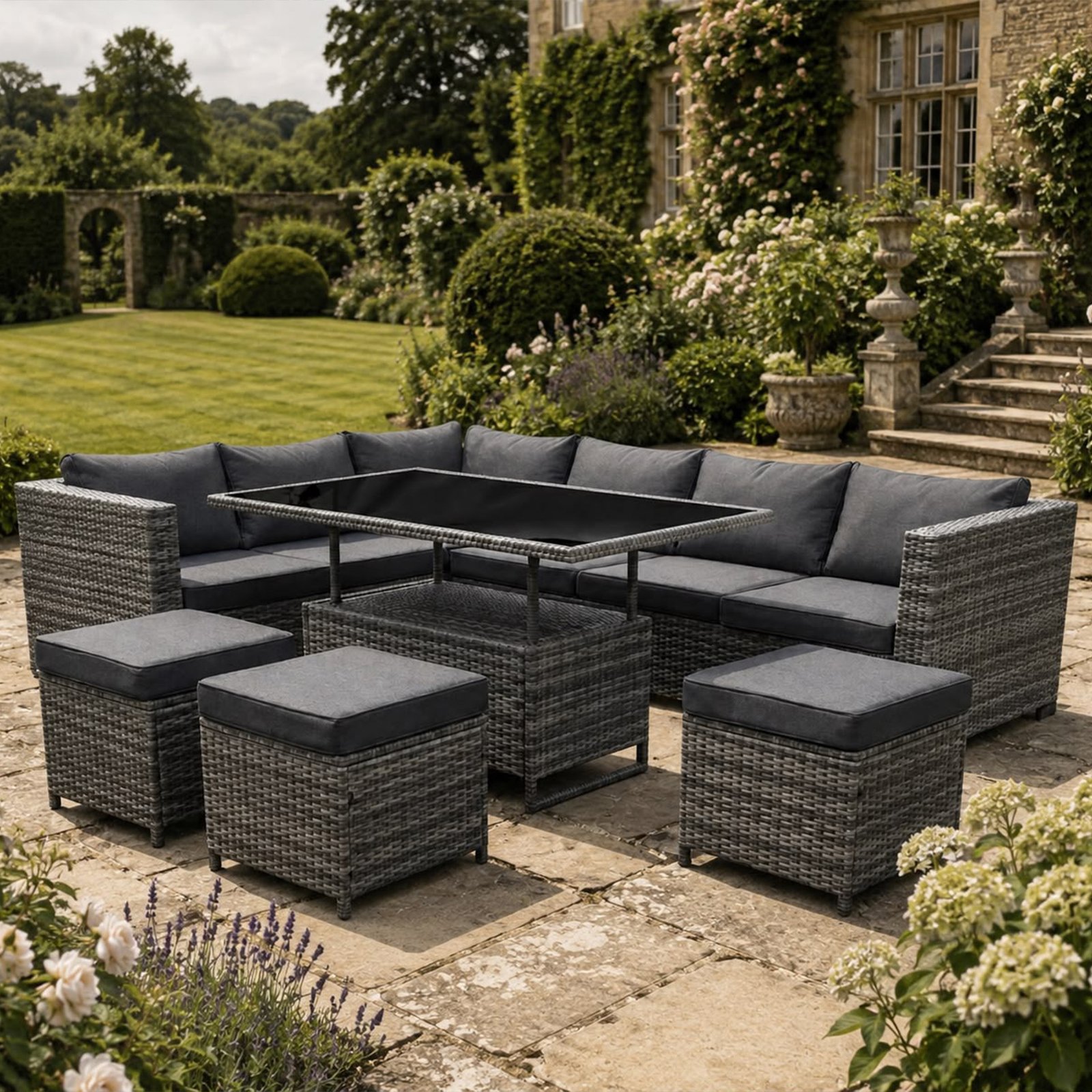 The Serenity 9-Piece Grand Corner Lounge & Dining Suite