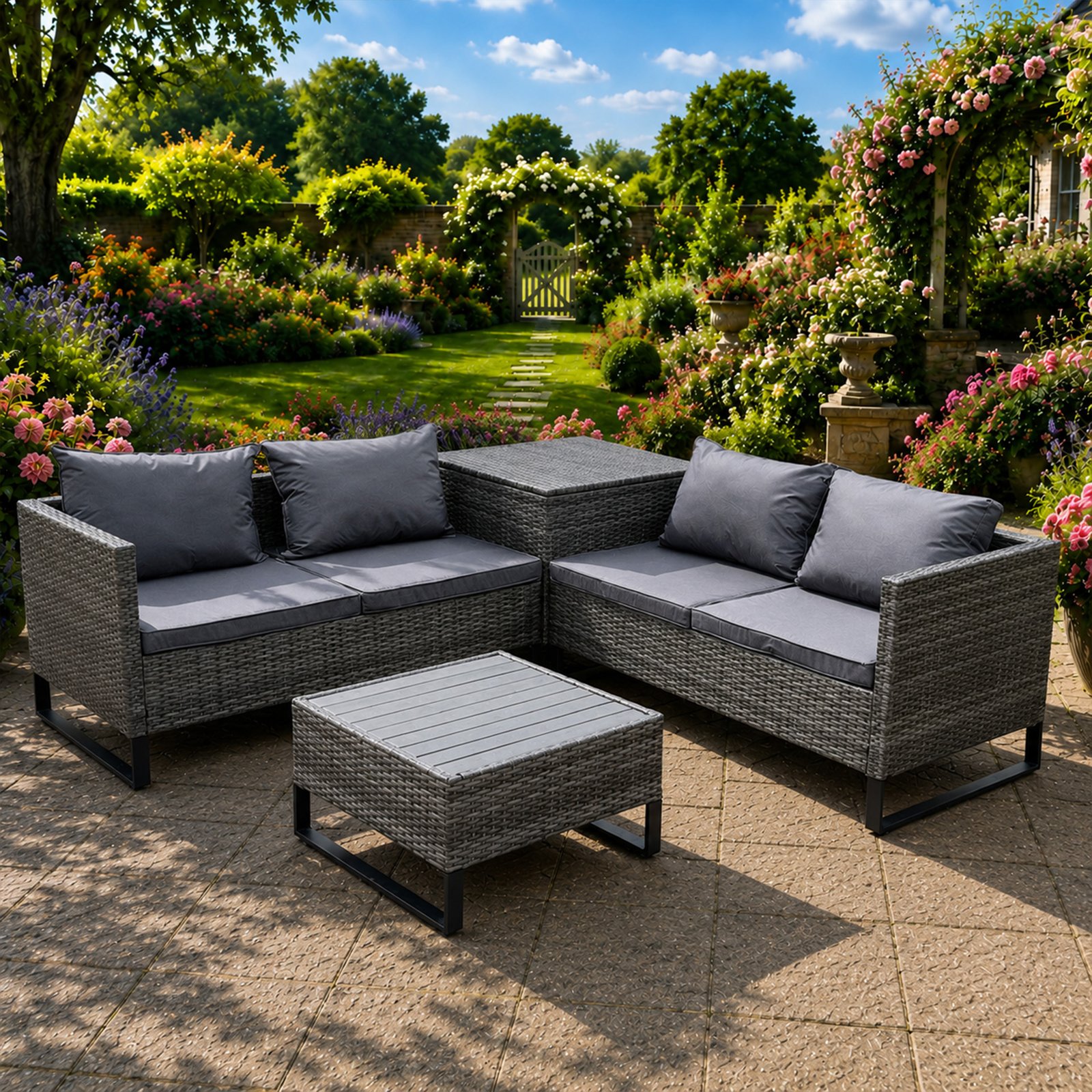 The Sophia Premium Modular Corner Lounge & Storage Set