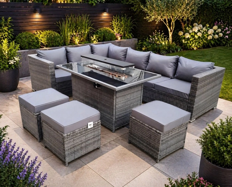 The Willow 8-Seater Luxury Fire Pit Sectional Ensemble - Image 2