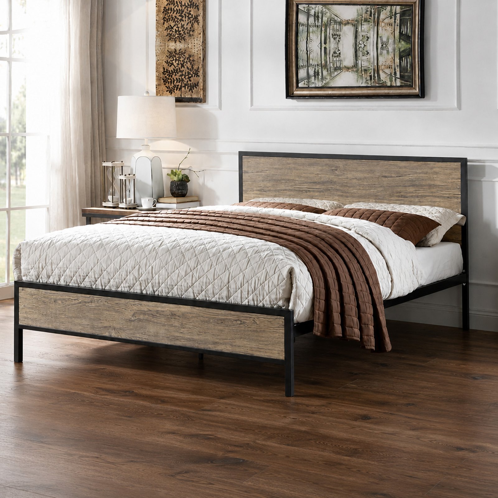 Victor Black Bed Frame – Sleek Contemporary Style & Robust Steel Engineering