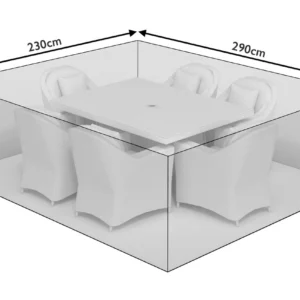290cm All-Weather Medium Rectangle Dining Set Cover